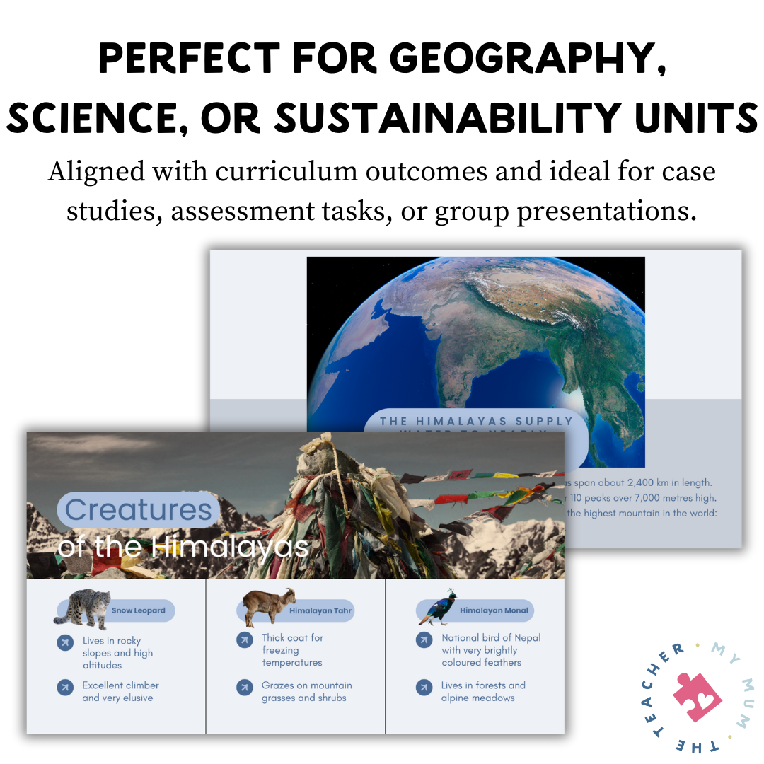 The Himalayas Research Presentation & Graphic Organiser