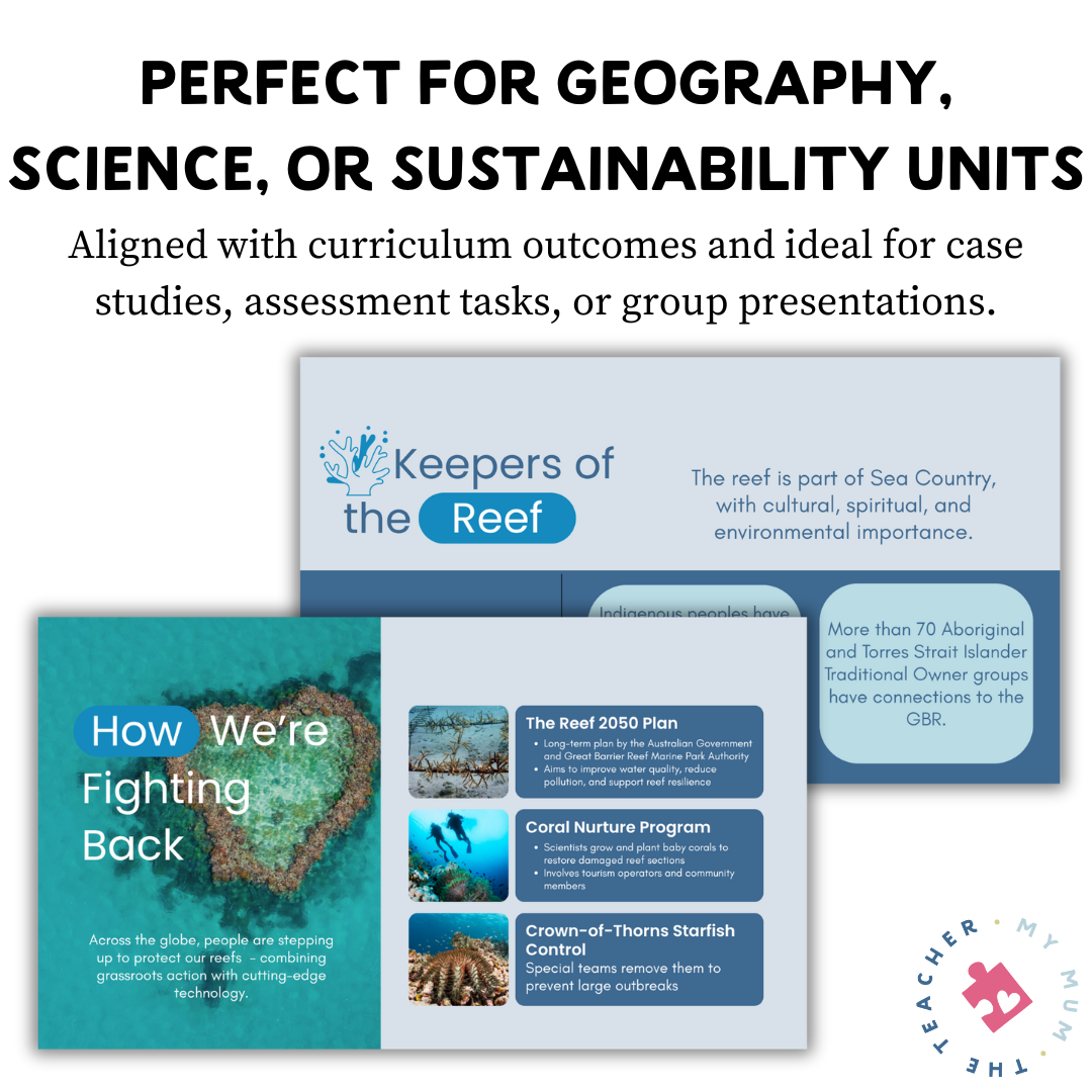 The Great Barrier Reef Research Presentation & Graphic Organiser