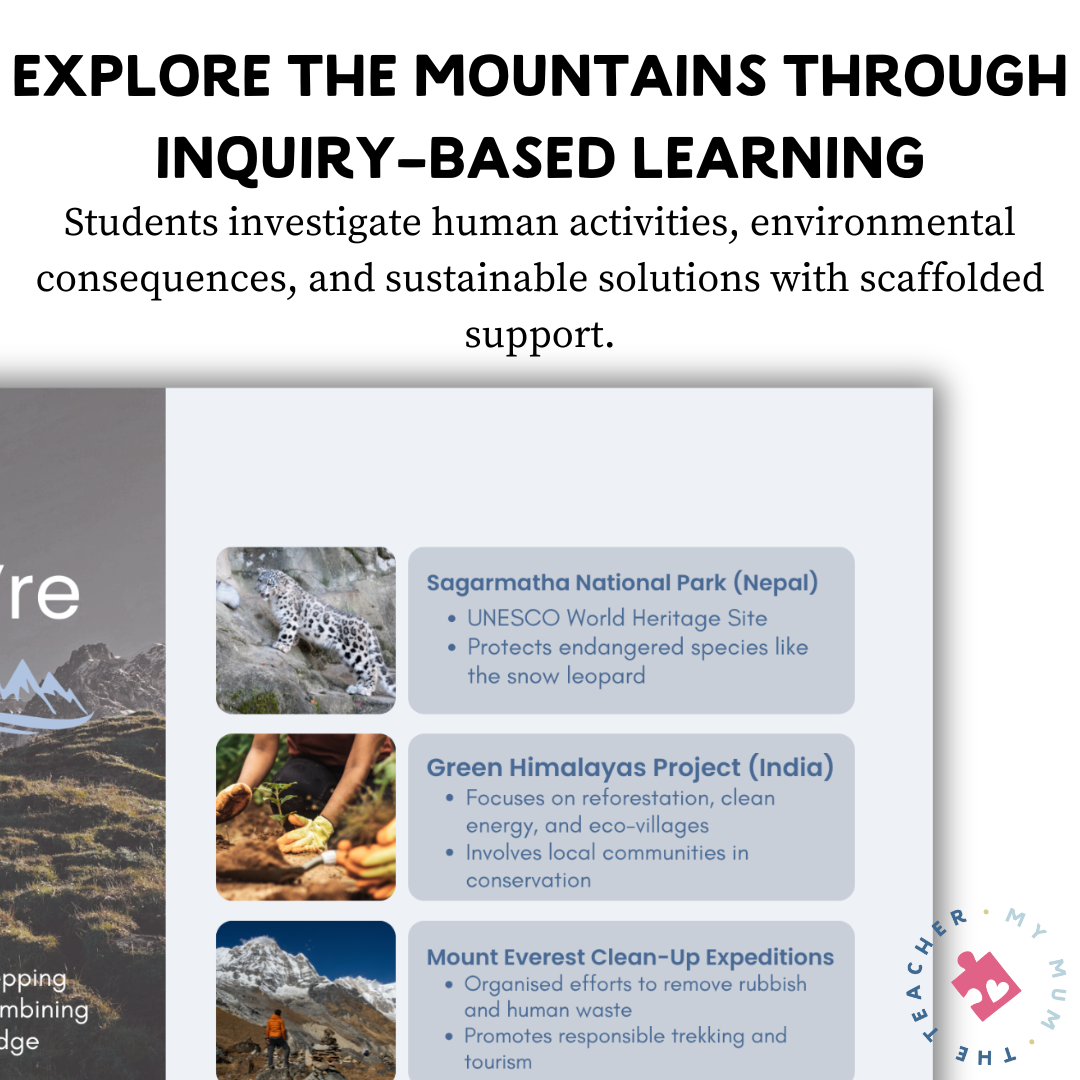 The Himalayas Research Presentation & Graphic Organiser