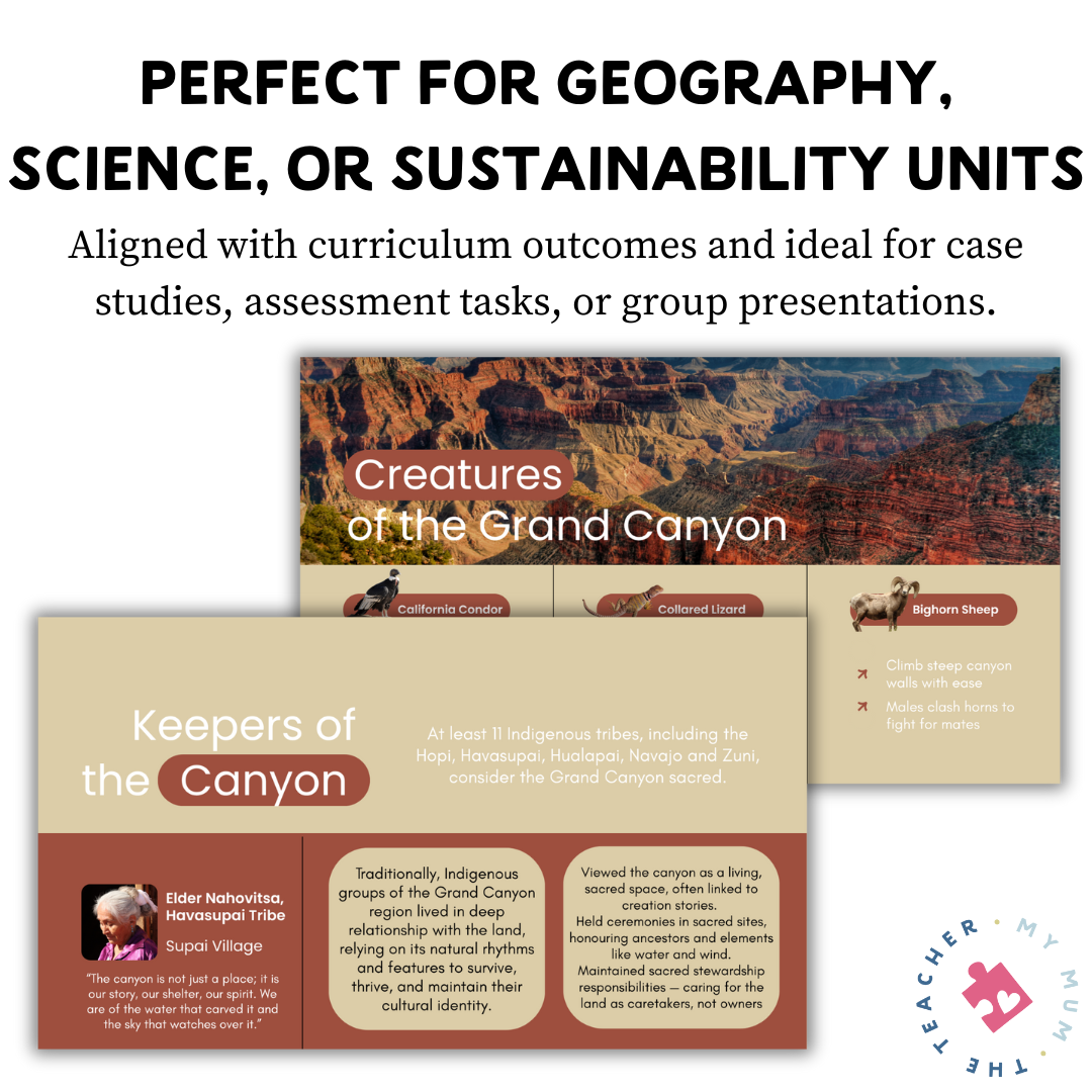 The Grand Canyon Research Presentation & Graphic Organiser