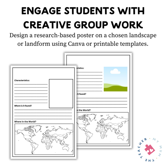Year 7 Geography - Landscapes & Landforms Poster Activity | NSW Curriculum