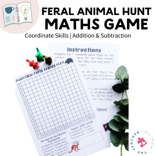 Grid Referencing Maths Game - Feral Animal Hunt