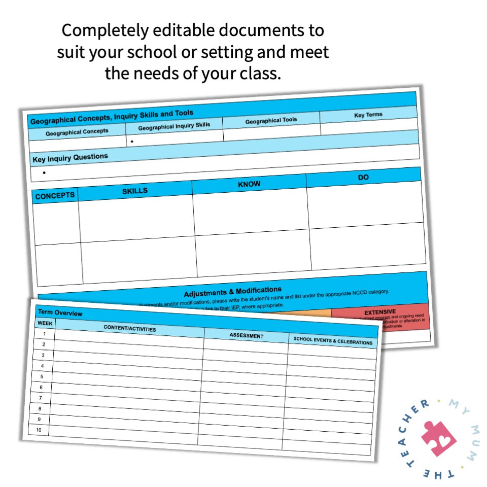 Geography & History Lesson Plan Template | Teaching and Learning Program