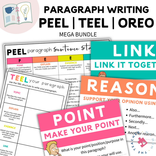 Paragraph Writing Tool Bundle - PEEL | PEEEL | TEEL | OREO